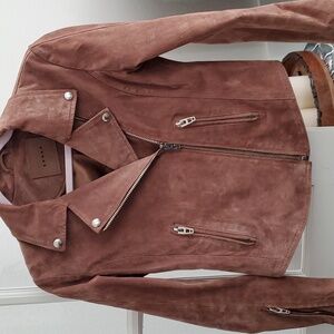 Blanknyc suave motorcycle jacket in light brown